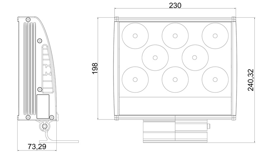 LED投光燈-產品結構圖