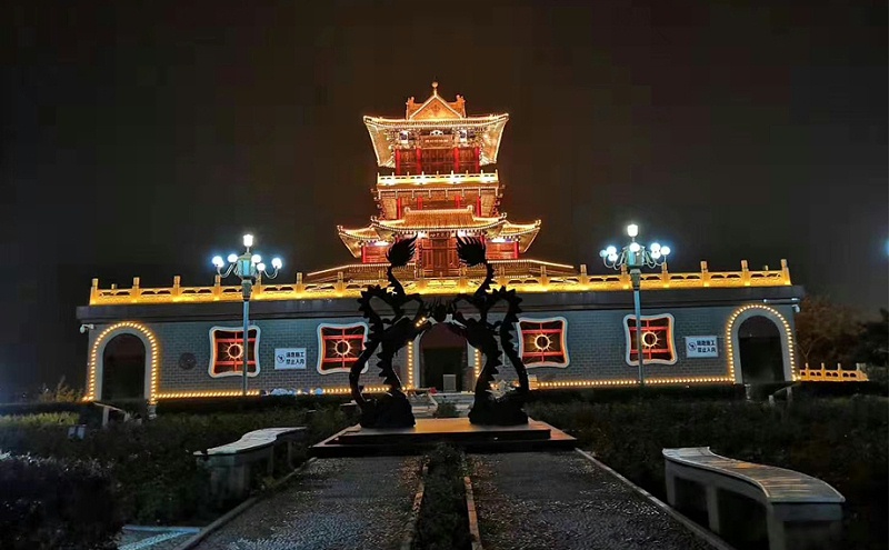 河北青龍閣古建筑亮化